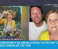 Christian Morales y su abuela Rosa, dos estrellas de las redes sociales