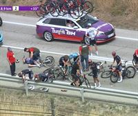 Egan Bernal, involucrado en la caída de la primera etapa de la Vuelta a Burgos