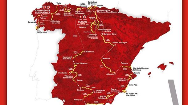 Recorrido de la Vuelta a España 2021.