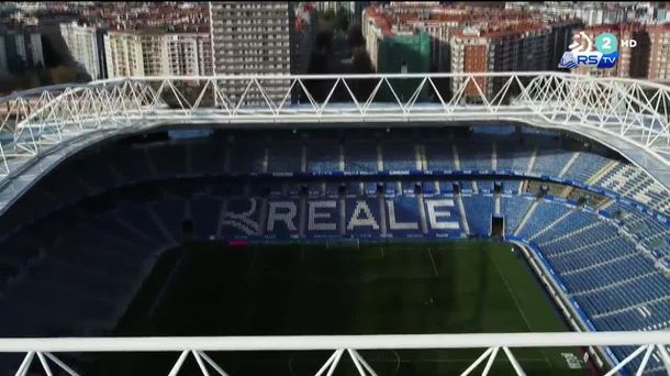 Reale Arena. Imagen obtenida de un vídeo de EITB Media.