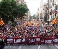 Miles de personas participan en la manifestación independentista en Barcelona