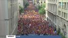 Multitudinaria manifestación en las calles de Barcelona a favor de la independencia