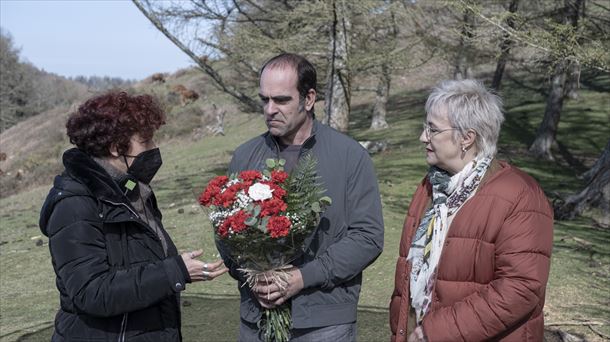 Icíar Bollaín, junto a Luis Tosar y Blanca Portillo