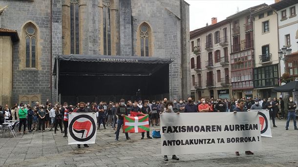 Concentración de Sare Antifaxista en Arrasate. Foto: Eneritz Gorrotxategi | EITB Media