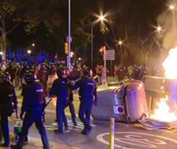 La manifestación por el 1-O en Barcelona termina con contenedores quemados y personas identificadas