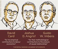 David Card, Joshua Angrist eta Guido Imbens, 2021eko Ekonomiako Nobel saridunak