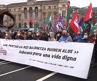 Los sindicatos se movilizan en Hego Euskal Herria por un trabajo y pensiones dignas