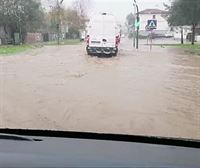 Las lluvias persistentes inundan la entrada a Gernika
