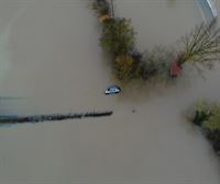 Las inundaciones en los alrededores de Vitoria-Gasteiz, vistas desde un dron