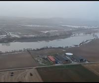 Campos de cultivo y terrenos de la zona de Foronda, inundados