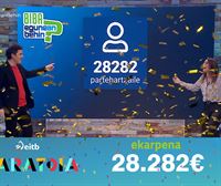 28.282 euroko ekarpena egin diote EITB Maratoiari ''Egunean Behin''en finalean parte hartu duten lagunek