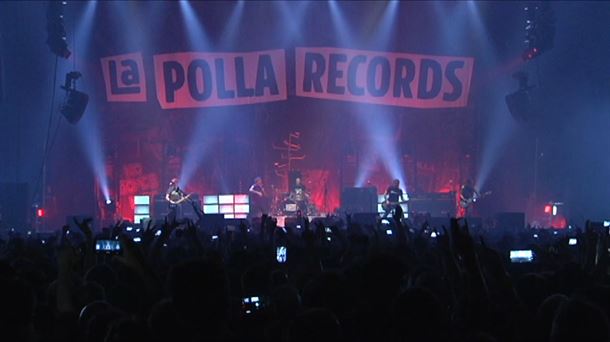 Imagen de archivo de un concierto de La Polla. Imagen obtenida de un vídeo de ETB