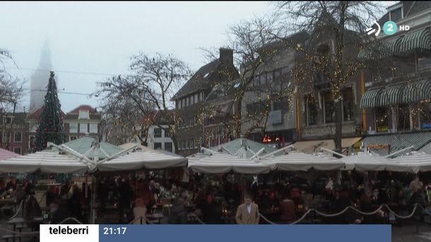Países Bajos cierra todas las actividades no esenciales. Imagen obtenida de un vídeo de EITB Media.