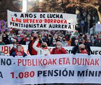 Los pensionistas vascos celebran cuatro años de lucha con marchas por las pensiones dignas