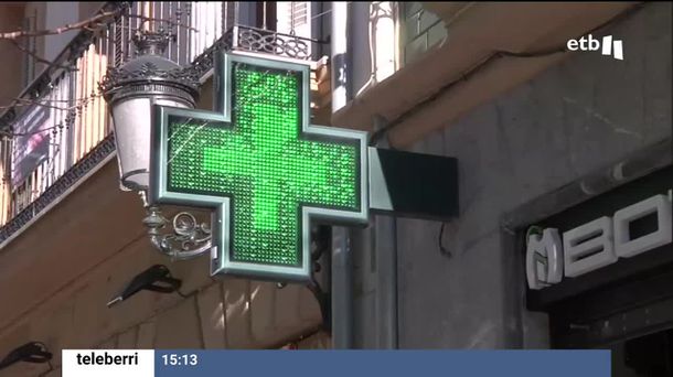 Una farmacia. Imagen obtenida de un vídeo de EITB Media.