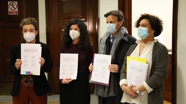 Unidas Podemos, ERC y EH Bildu pidieron la comisión de investigación. Foto: EH Bildu