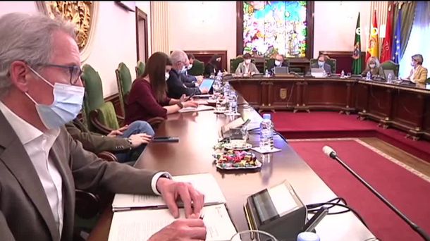 Pleno del Ayuntamiento de Pamplona-Iruñea del pasado jueves, con el acuerdo UPN-PSN en el aire