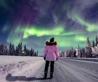 Espectacular aurora boreal en Suecia