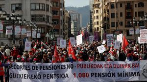 Foto de archivo de una manifestación del Movimiento de Pensionistas en Bilbao. Foto: EFE.