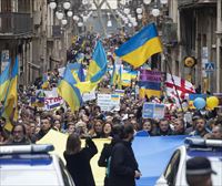 Milaka europar atera dira kalera larunbat honetan, Ukrainako gerra etetea eskatzeko