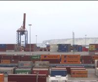 Bloqueo en el Puerto de Bilbao por la huelga del transporte