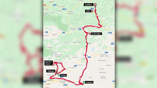 2022ko Euskal Herriko Itzuliko 2. etaparen ibilbidea. Argazkia: Itzulia