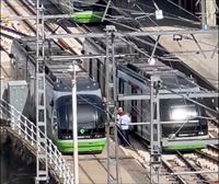 Se avería un tranvía en Bilbao, en el nuevo tramo entre Atxuri y Bolueta inaugurado el viernes