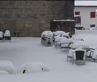 El temporal deja hasta 40 cm de nieve en el Pirineo navarro