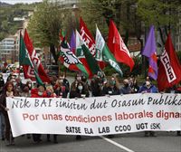 Los sindicatos cifran en un 50 % el seguimiento de la huelga, y Osakidetza lo rebaja al 14 %