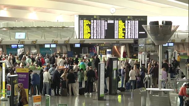 Número de vuelos en Loiu. Imagen obtenida de un vídeo de EITB Media.