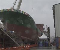 Botan en Erandio el primer buque híbrido europeo de transporte de hidrocarburos