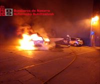 Detenido un policía foral por prender fuego al coche del novio de su expareja en Marcilla