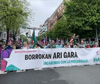ELA se manifiesta en las capitales de Hego Euskal Herria contra la precariedad laboral y social