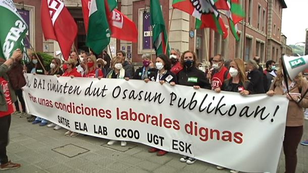 Imagen de una de las protestas de los sindicatos