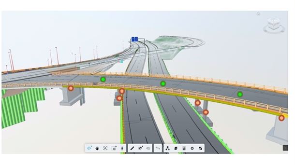 Imagen en 3D del viaducto de Kukularra, la primera infraestructura intelitegente operativa en TESCOR