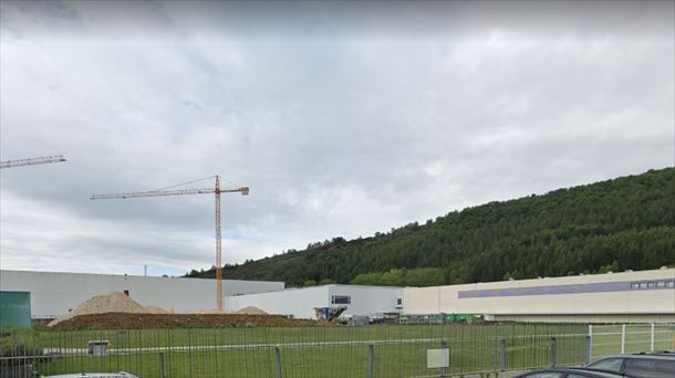 Construcción de la nueva nave de la farmacéutica Cinfa en Olloki (Navarra). Imagen: Google Maps