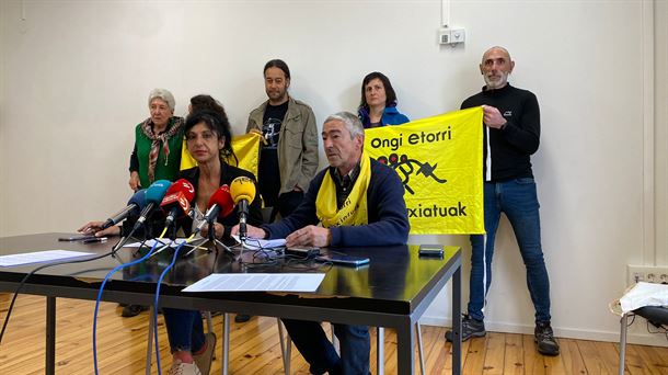 Ongi Etorri Errefuxiatuak y Mugak Zabalduz, hoy en Vitoria-Gasteiz. 