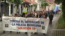 Agentes de la Policía Municipal de Bilbao protestan contra el nuevo calendario y el deterioro del servicio