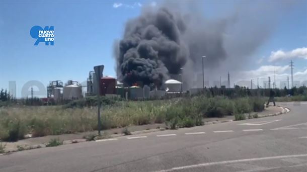 Explosión en Calahorra. Imagen obtenida de un vídeo de @NueveCuatroUno.
