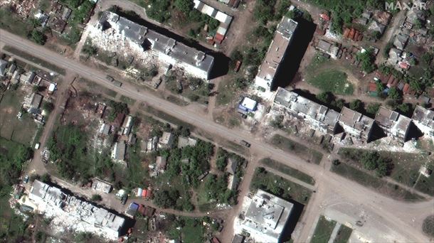 Liman hiriko satelite bidezko irudia (UKraina). Argazkia: EFE