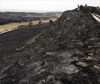 Los incendios en la sierra de Leire, Tafalla y Olleta-Leoz se encuentran en fase de estabilización