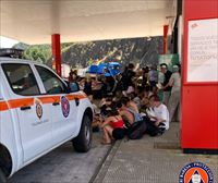 50 gazte matxuratutako autobus batetik atera behar izan dituzte Villabonan, beroaren ondorioz