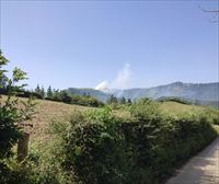Incendio forestal en el monte Arastortz, entre Ataun y Zaldibia

