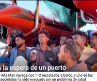 El Aita Mari navega con 112 personas rescatadas a bordo, sin poder desembarcar