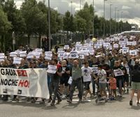 Manifestación conjunta de los sindicatos de Mercedes contra la flexibilización que exige la dirección
