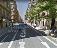 La calle San Martín, en San Sebastián, cerrada por obras desde este martes