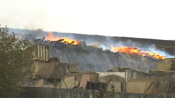 Incendio en Bandostain. Imagen: EITB Media