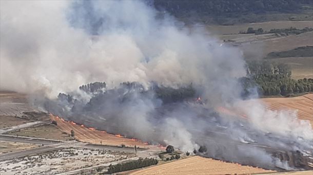 Incendio en Cizur. Foto: Bomberos y Bomberas de Navarra