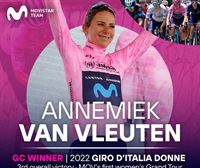 Annemiek van Vleutenek hirugarren aldiz irabazi du Italiako Giroa