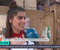 Dorleta Urkia, corredora de los encierros de San Fermín: ''Animo a otras chicas que corran; te deja a gusto''